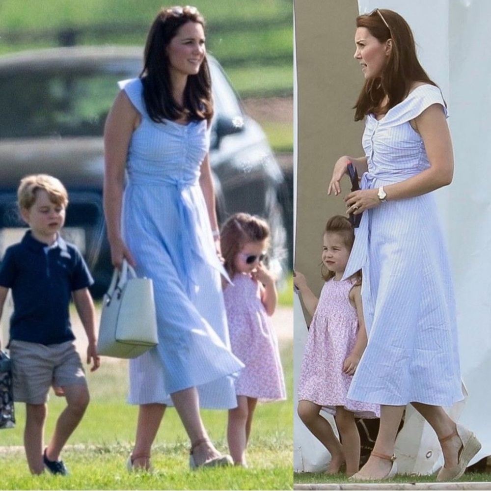 NWOT Zara Blue Stripe Dress ASO Kate Middleton